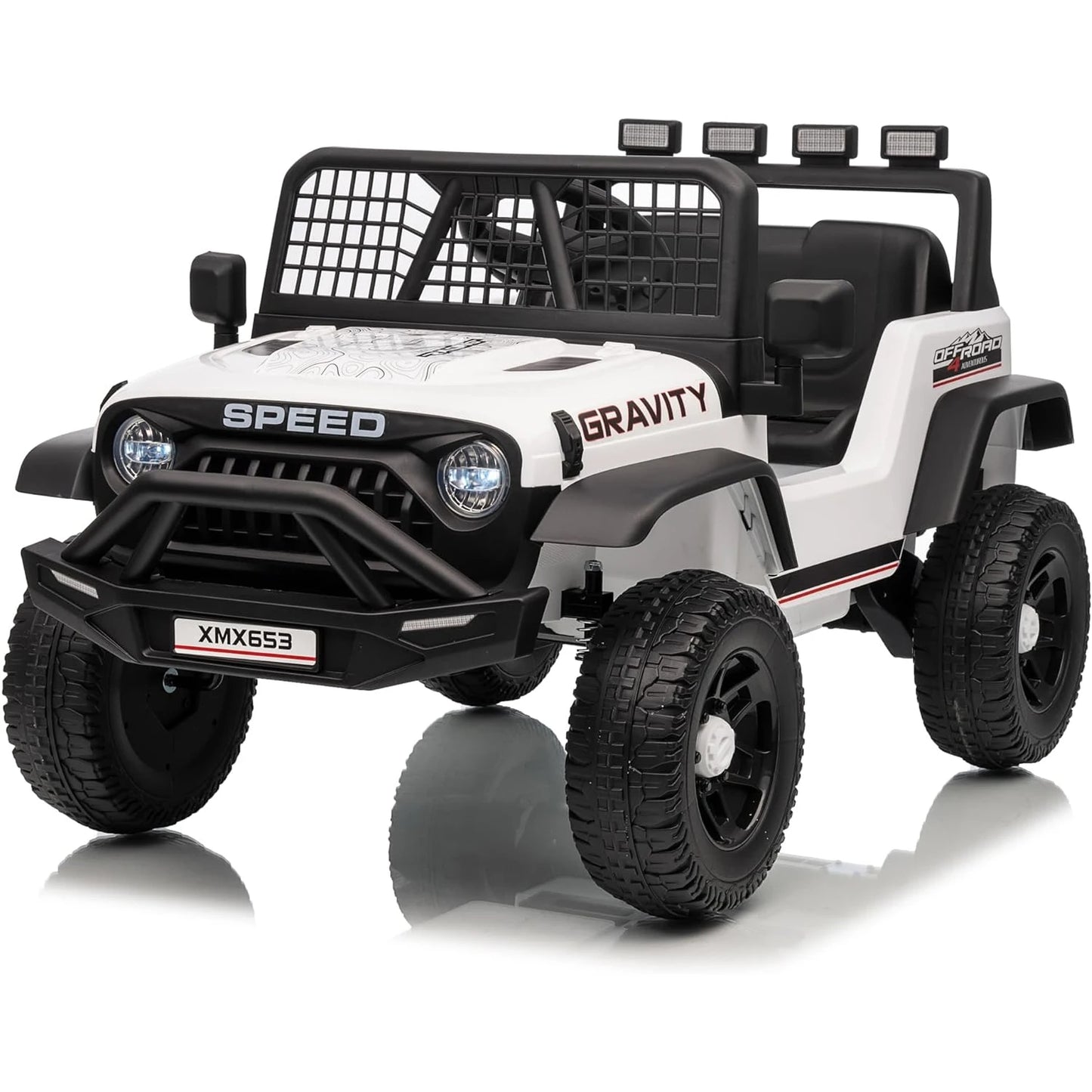 Electric Car for Kids Ride On Car with Remote Control Ride On Truck Toy for Toddler Boys Girls Bluetooth Music Player LED Light