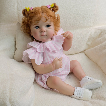 1PC 45 cm 18 inches, a reborn baby girl who can stand, a vivid, fully soft Winnie's body doll, a cute birthday gift for a toddle