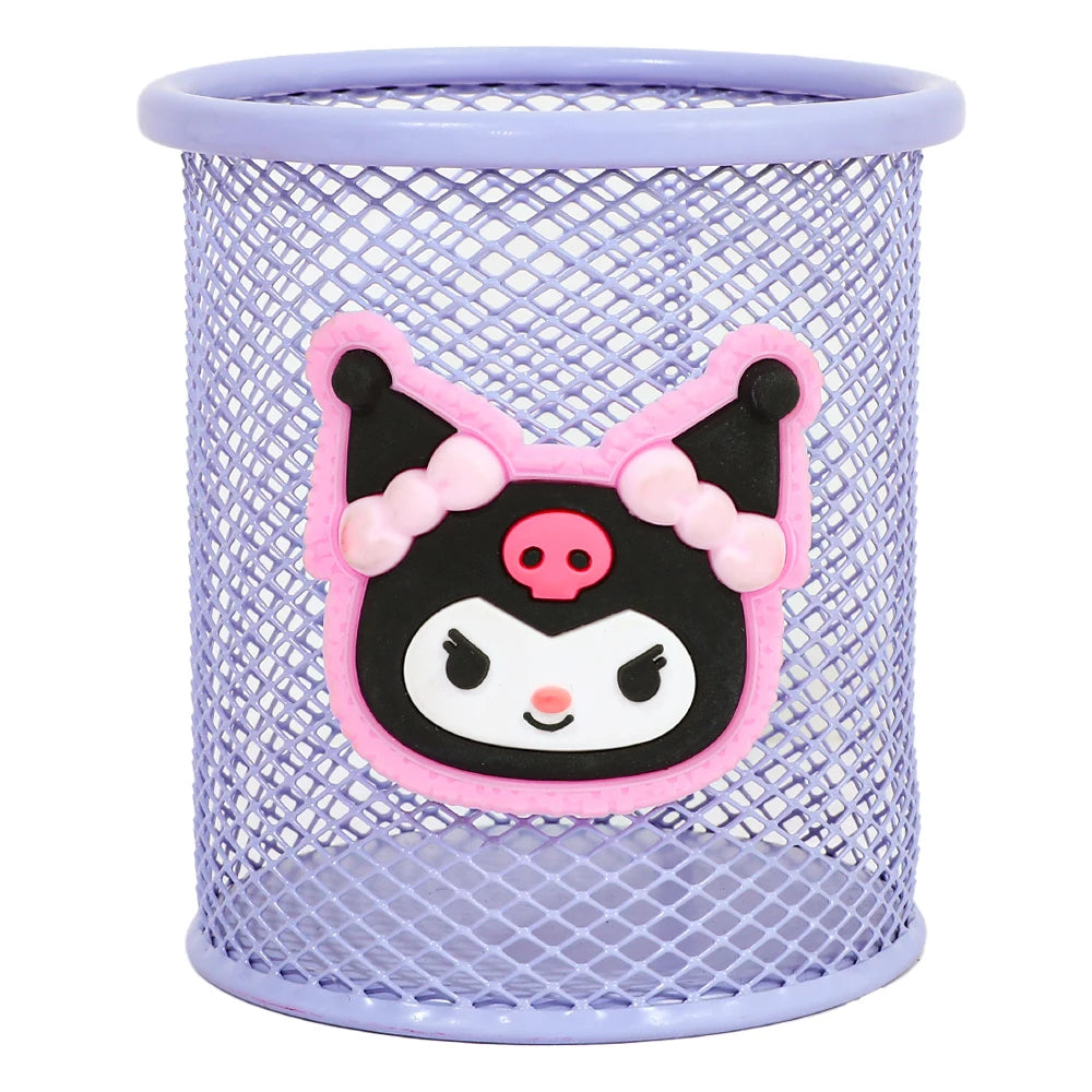 Cute Sanrio Hello Kitty Kuromi Metal Pen Holder School Supplies Cosmetics Storage Gift for Wife