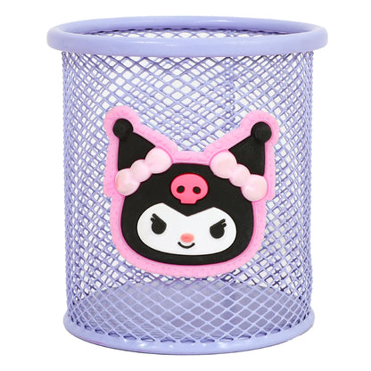Cute Sanrio Hello Kitty Kuromi Metal Pen Holder School Supplies Cosmetics Storage Gift for Wife