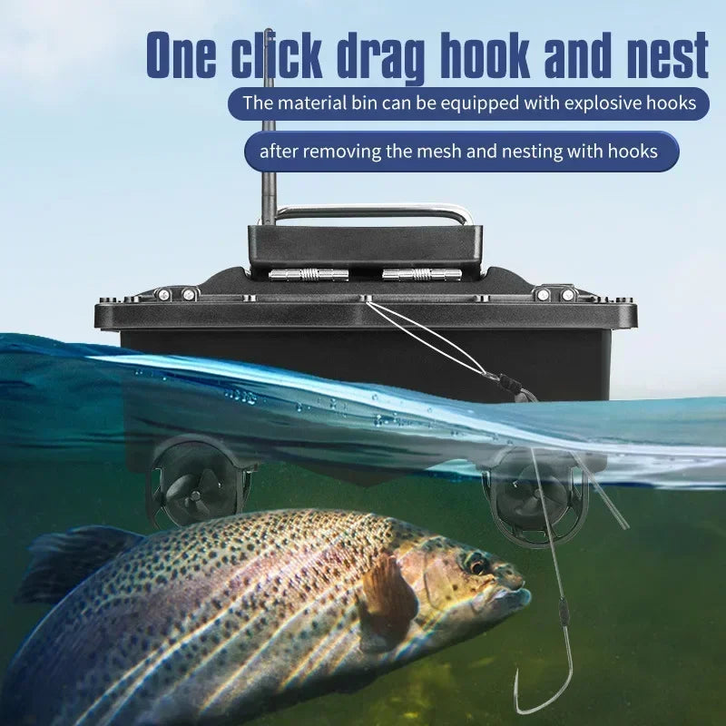 RC Bait Ship 600m 16GPS 2KG Load bearing Automatic Return  Light Illumination Sonar Waterproof High Speed Cruise Night Fishing