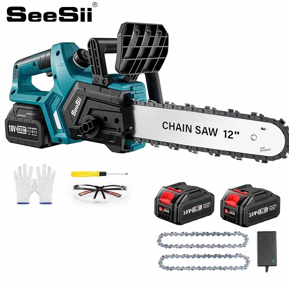 SEESII 12-Inch Brushless Electric Chainsaw For Makita Battery Cordless Chain Saw Firewood Tree Cutting Garden Pruning Tool pin