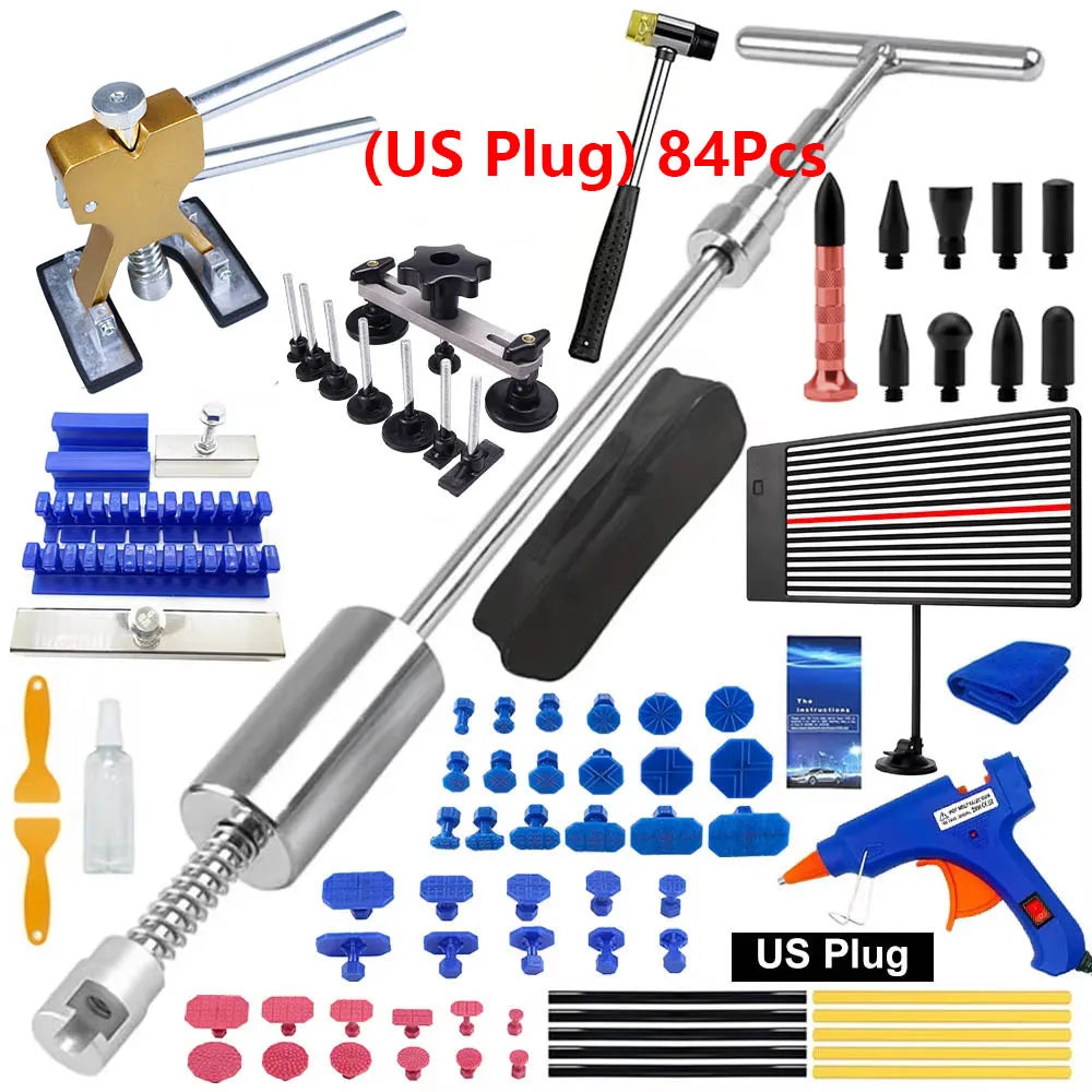 Paintless Dent Repair Kit, Car Dent Puller Kit with Slide Hammer T-Bar Removal Tools Car Body, for Hail Damage Door Ding Fridge