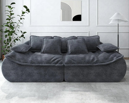 Sofa Couches 3-Seater Modular Sectional Sofa, 89''Comfy Loveseat with Throw, Deep Seat Small Sofa for Small Space, Customized