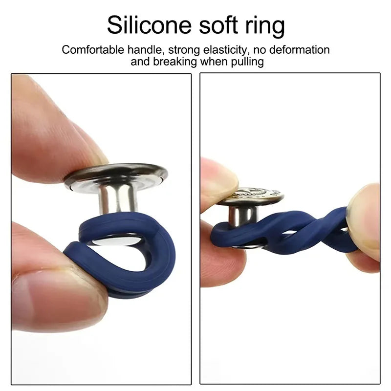 5pcs Button Extender For Pants Adjustable Waist Button Retractable Waistband Expander Random Color No Sew Buttons