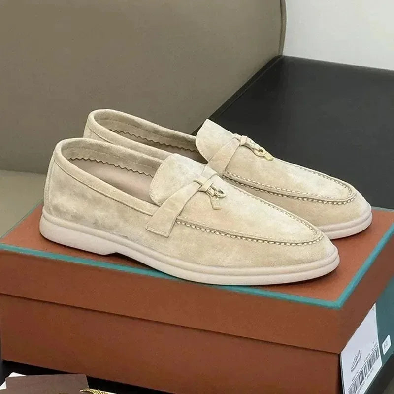 2025 Designer Shoes suonde leather women's loafers luxury men's shoes comfort shoes rubber soles women's flat loafers
