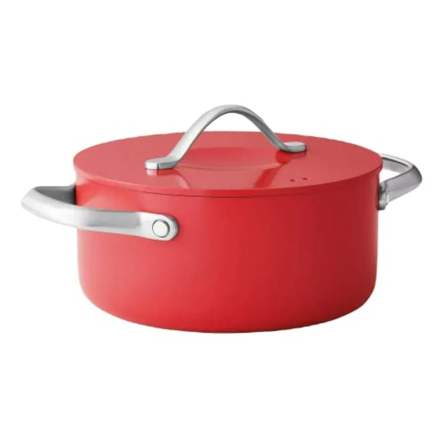 MEMBER MARK 11Piece Modern Ceramic Cookware Set in Red 23x15x11