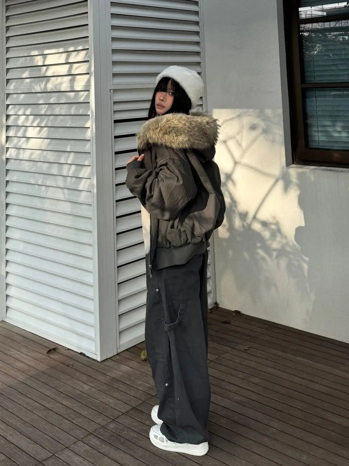 2000s Aesthetic Black Elegant Jacket Woman 2025 Winter Y2k Zip Up Hooded Design Harajuku Coat Female Loose Casual Chic Outfits