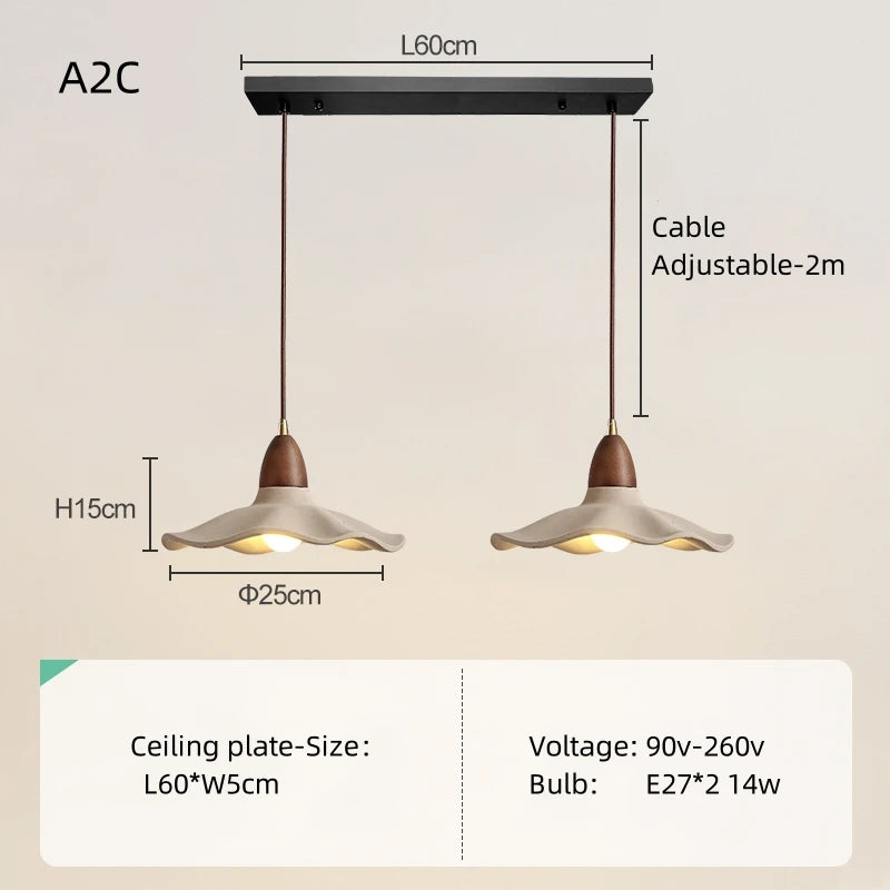 Japanese Homestay Restaurant Lamp Nordic Cream Style Modern Art Medieval Vintage Lamps Wabi-Sabi Chandelier Bedroom Bedside Lamp