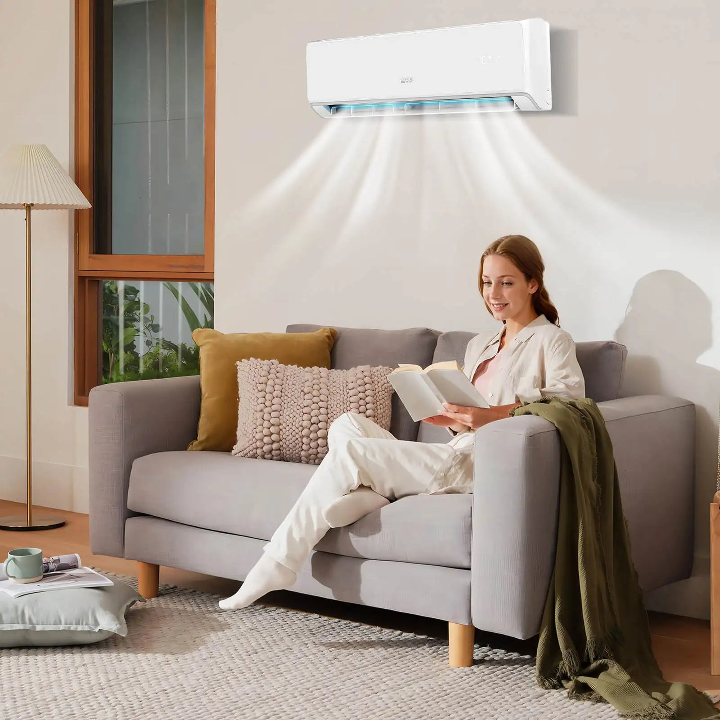 24000 BTU Wifi Enabled Mini Split Air Conditioner & Heater w/ Heat Pump