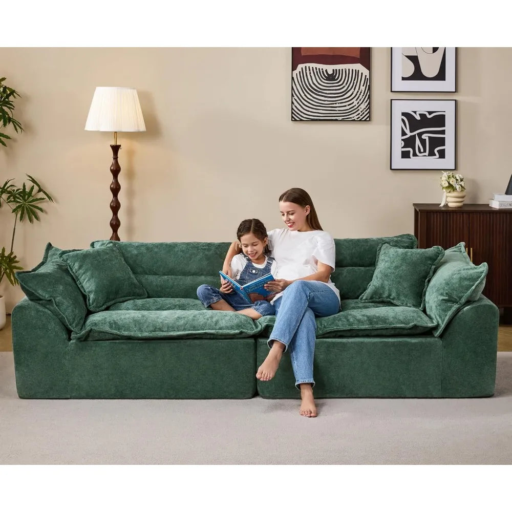104" Sectional Sofa Couches 3 Seater Modular Sofa, Boneless Couch, Cloud Couch with Removable Cushion, Modular, Customized