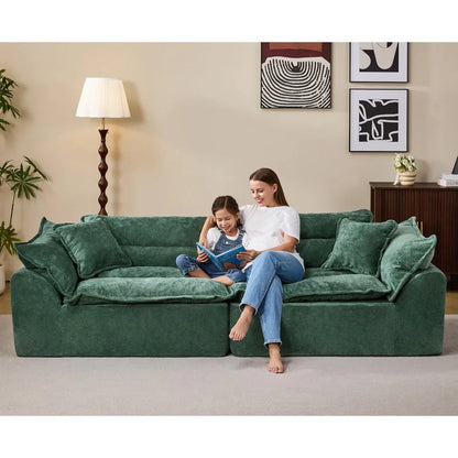 104" Sectional Sofa Couches 3 Seater Modular Sofa, Boneless Couch, Cloud Couch with Removable Cushion, Modular, Customized