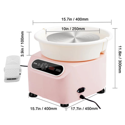 SucceBuy Pottery Wheel 11 inch Pottery Forming 450W Electric Wheel for Pottery Direct Drive Ceramic Wheel for DIY Art Craft Blue