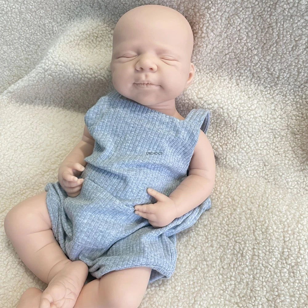Handmade 19Inch Pascale Platinum Silicone Reborn Baby Boy Unpainted & Painted Washable Doll Gift for Doll Lovers Collector