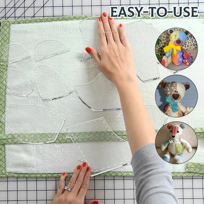 Bear template acrylic sewing pattern template ruler set is easy to operate and suitable for multi-purpose tailoring