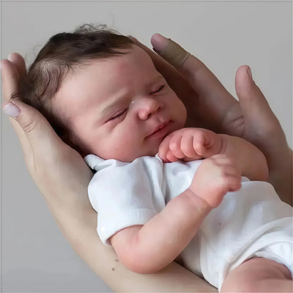 Risbecko Lifelike 48cm Finished Reborn Doll, Like Real Baby Handmade Art Doll, 3D Painted Skin With Visible Veins Vinyl Limbs