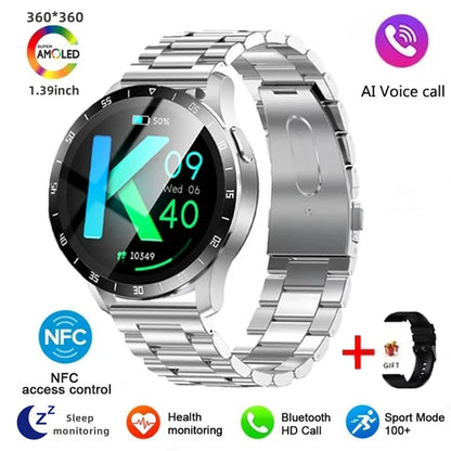 2024 New Bluetooth Call Smart Watch High end Men's Multi sport Mode NFCIP67 Waterproof Fitness Women's Smart Electronic Watch