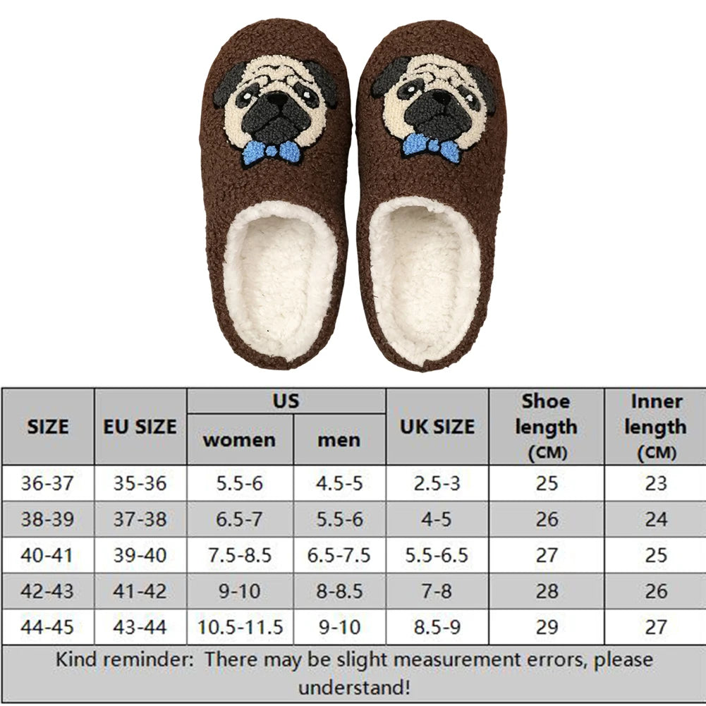 Capybara Cotton Slippers Women Men Winter Thermal Slippers Cute Cartoon Animals Shoes Home Indoor Non Slip Soft Plush Slippers