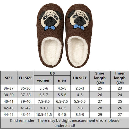 Capybara Cotton Slippers Women Men Winter Thermal Slippers Cute Cartoon Animals Shoes Home Indoor Non Slip Soft Plush Slippers