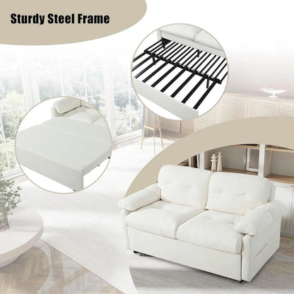 71.65" Convertible Pull-Out Sofa Bed – 3-in-1 Sleeper Couch for Small Apartment, Living Room & Bedroom – Queen-Size, Customized