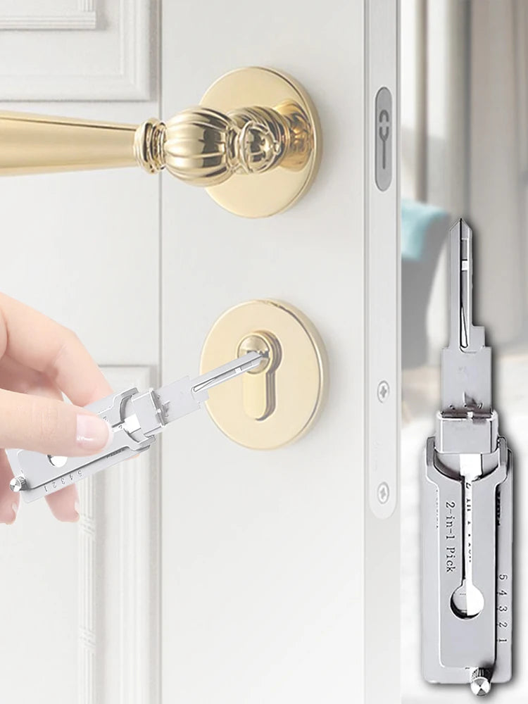 Stainless Steel Key Decoder SS001 Precision Tool Pickup Hand Tool Maintenance Repair Kit