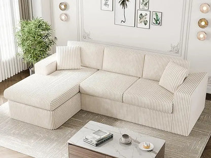 105" Boneless Couches for Living Room, Sectional Couches Modular Sofa with L-Shaped Chaise, Memory Foam Comfy Cloud，Customized