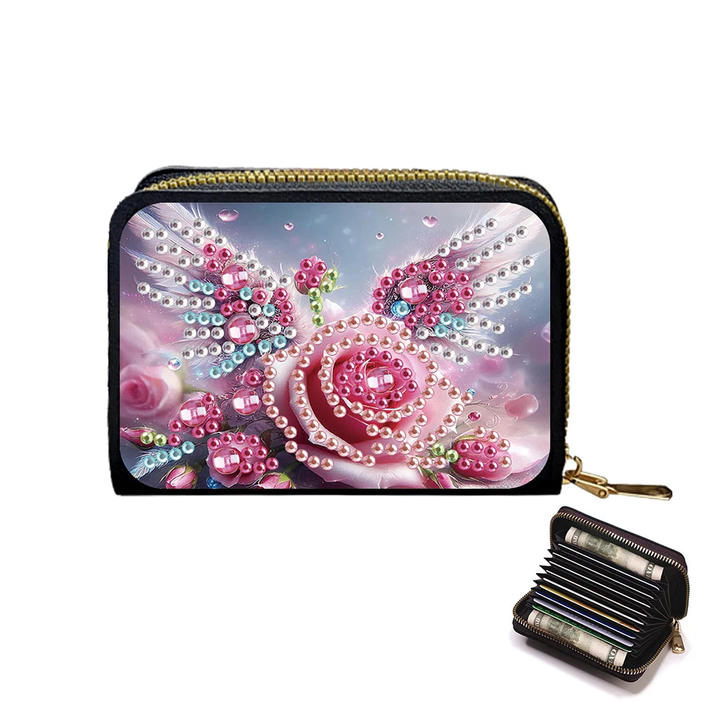 Beautiful Pattern Rhinestone Mosiac Zipper Wallet Handbag Diamond Painting Card Holder Coin Purse DIY Craft Female Outdoor Bag