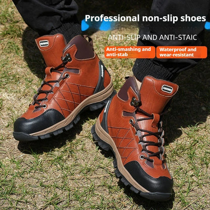 Safety Shoes Men Work Sneakers Indestructible Shoes Puncture-Proof Protective Shoes Work Boots Steel Toe Construction Work Shoe