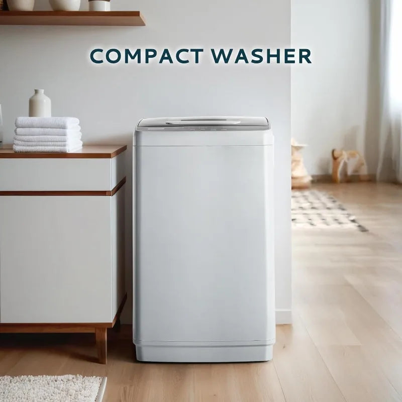 Euhomy Portable Washing Machine, Compact Washer 0.9 Cubic Feet with 10 Programs 5 Water Levels, Drain Pump and LED Display