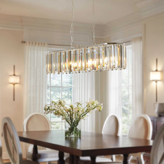 Modern Oval Crystal ceiling chandelier Luxury Home Decor Light Fixture.