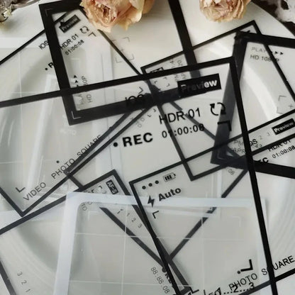 15 Sheets Of Transparent Retro Adhesive Collage Hand Account Decoration Material Sticker Pack, Album Scrapbooking Decor Supplies