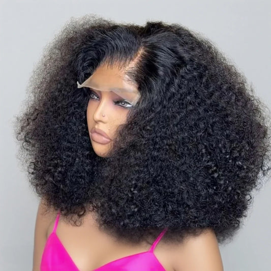 13x6 Short Curly Bob Deep Water Wave Lace Frontal Wigs 7x5 Glueless Wig 100% Human Hair Wig 250% Density 12 14 Inch For Women