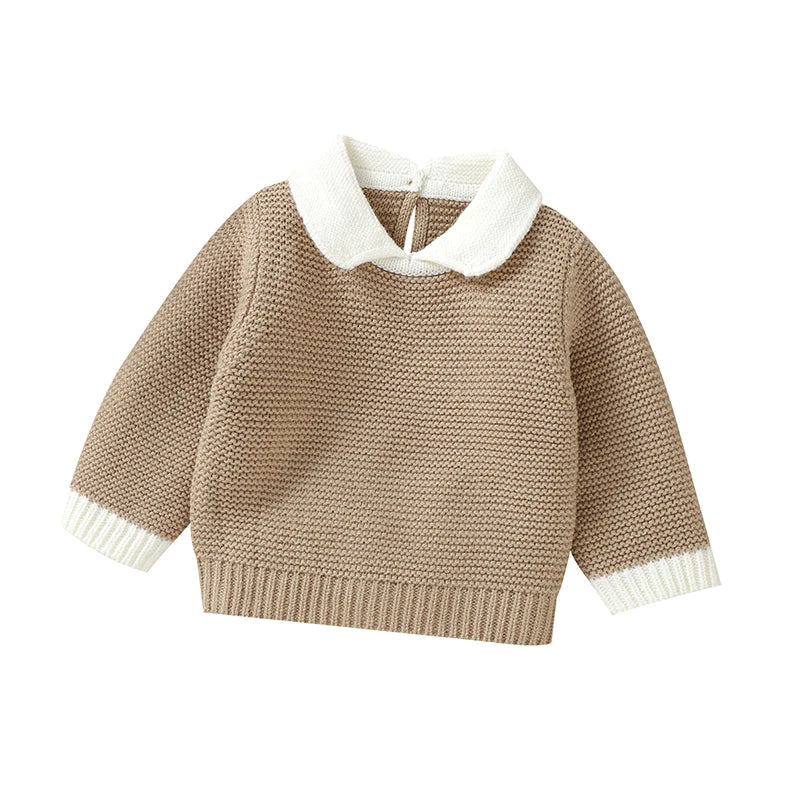 Autumn Winter Baby Boy Girl Knit Sweaters - Fashion Turtle Neck Long Sleeve Pullovers Tops for Newborn Infant Toddler