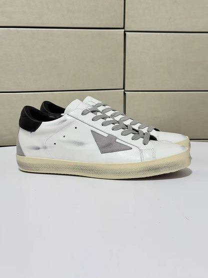 Spring Summer Fashion Casual Low-top Shiny Shoelaces Shoes Women's Round Toe Patchwork Diamond Heel Flat Bottom Sports Shoes