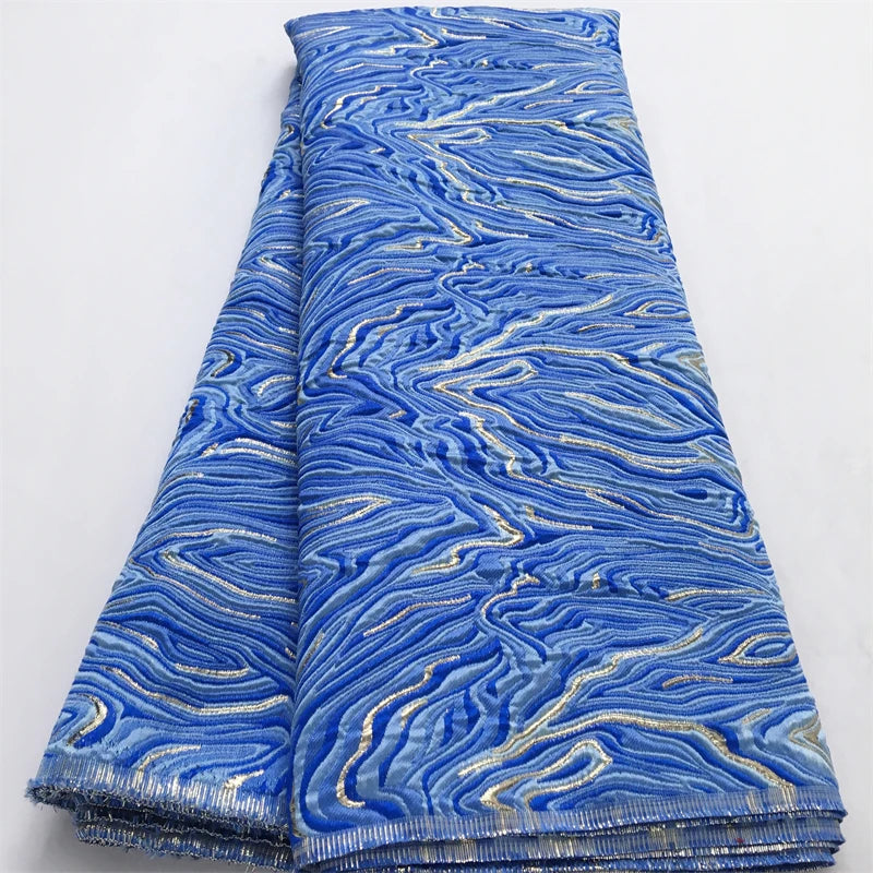 White Luxury African Jacqurad Lace Fabric 2025 Newest Nigerian Brocade Lace Fabric for Evening Prom Luxury Women Dresses Sewing