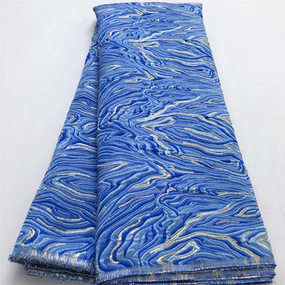 White Luxury African Jacqurad Lace Fabric 2025 Newest Nigerian Brocade Lace Fabric for Evening Prom Luxury Women Dresses Sewing