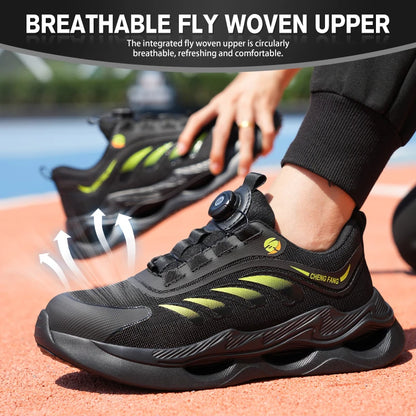 Soft sole lace-free anti-smash and anti-puncture safety shoes