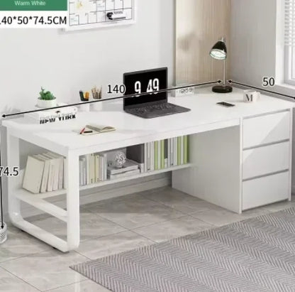 Drawers Study Office Desk Bedroom Student Setup Organizers European Computer Desk Floor Legs Mesa De Computador Modern Furniture