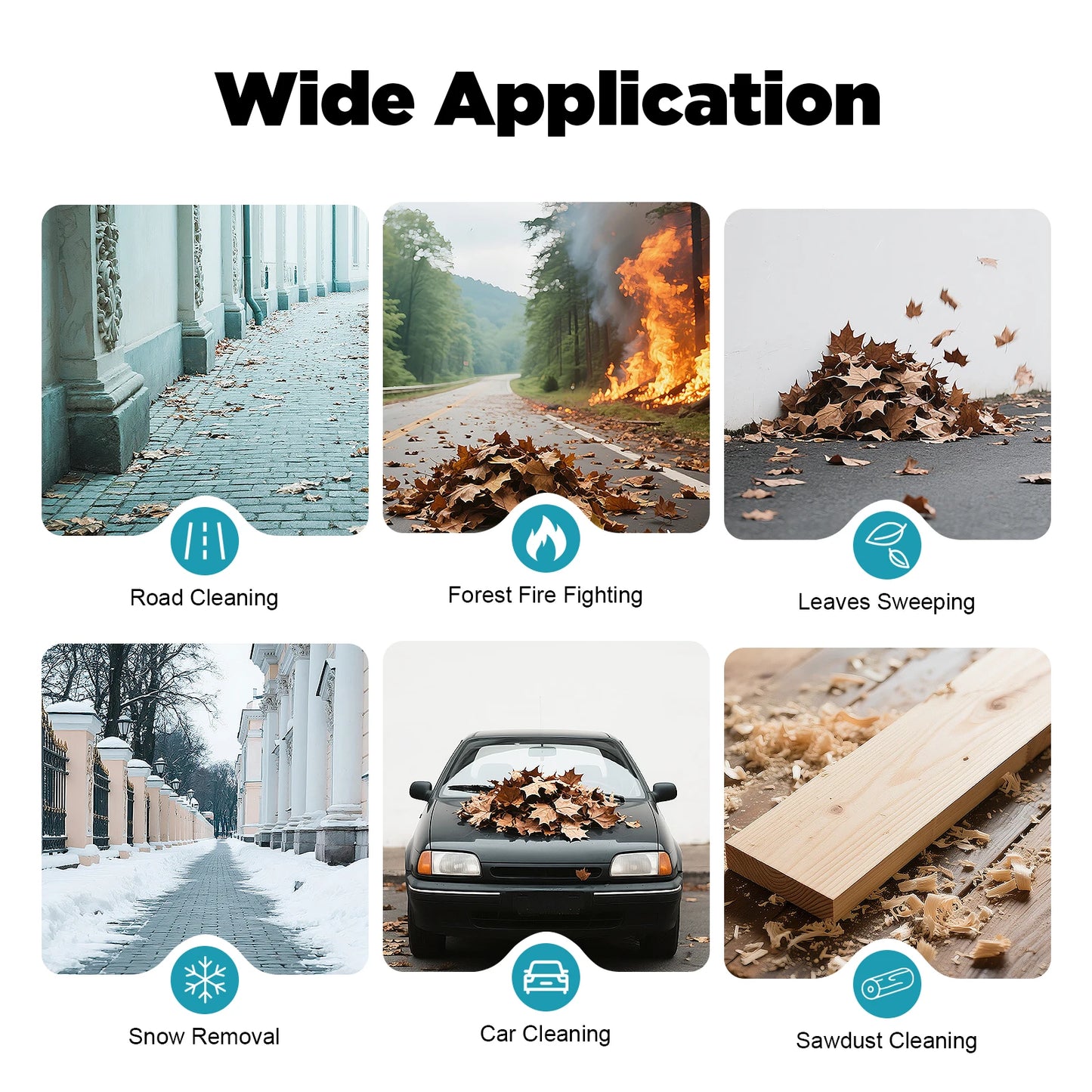 Portable 4-Stroke 75.6cc Backpack Leaf Blower Adjustable Speed Gas Powered Leaf Blower Cordless Petrol Back Blower for Yard Lawn