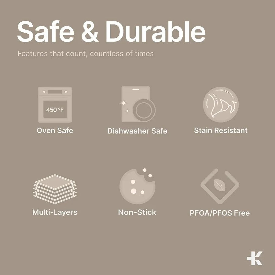 22Piece NonStick Cookware and Bakeware Set with Plaid Pattern for Home Kitchen Use Stackable Design for Easy Storage Dishwasher