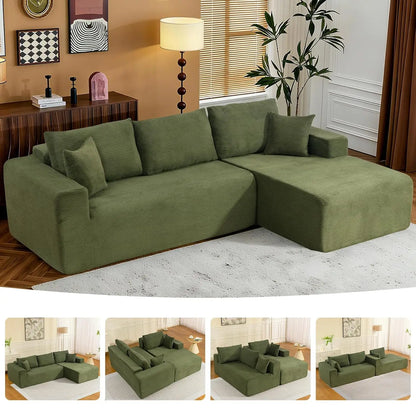 2025 New 108" Cloud Couch Sectional, Modular Sectional Sofa with L-Shaped Chaise, Deep Seat Sectional Modular Couch, Customized