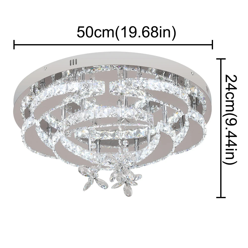 VETRULUS Luxury K9 Crystal Chandelier Modern Ceiling Lamp Led Living Dining Room Decor Pendant Light Dimmable Lustre Home