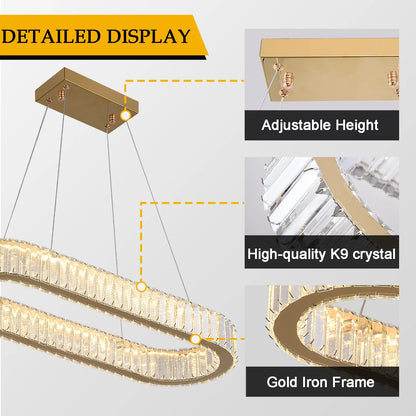 Modern Crystal Ceiling Chandeliers Living Room Bedroom Lighting Fixture Changeable Restaurant Home Decora Pendant Lights Lustres