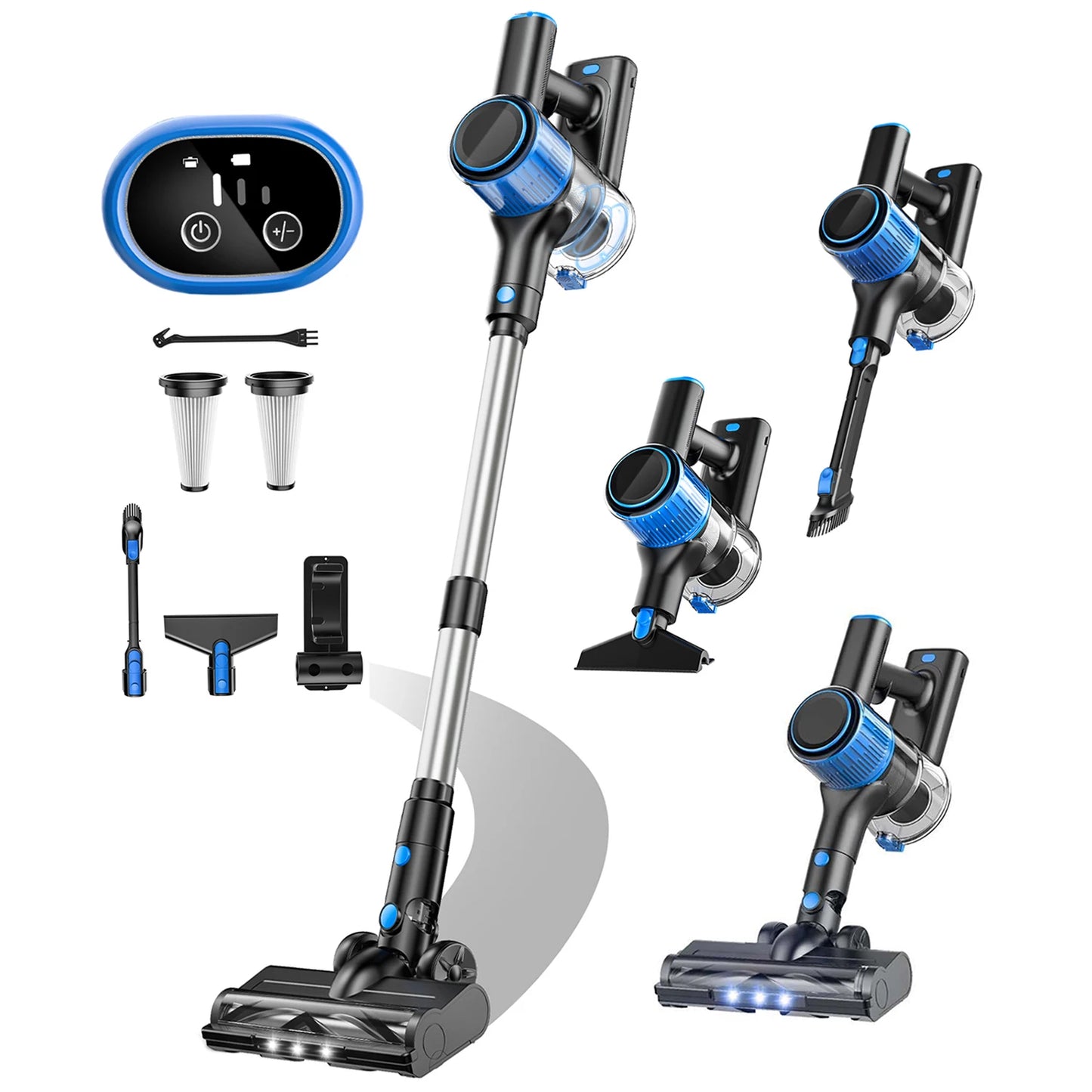 Cordless Vacuum Cleaner, 40Kpa 8-in-1 Lightweight Handheld Vacuum Cleaner 45Mins Runtime Portable Vacuum for Home/Floor/Carpet