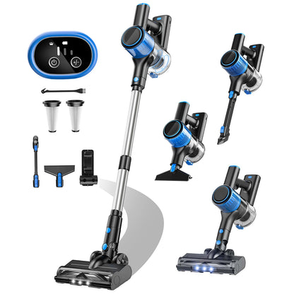 Cordless Vacuum Cleaner, 40Kpa 8-in-1 Lightweight Handheld Vacuum Cleaner 45Mins Runtime Portable Vacuum for Home/Floor/Carpet
