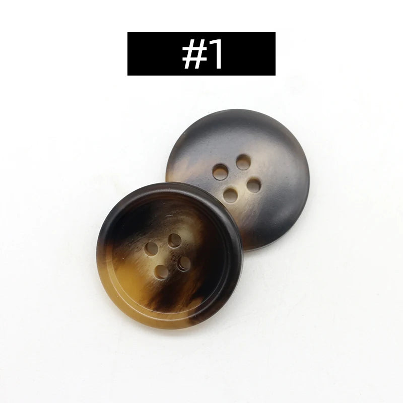 20pcs Resin 4 Holes Buttons Sewing Accessories Size Complete for Clothing Decorative Plastic Buttons Handmade DIY