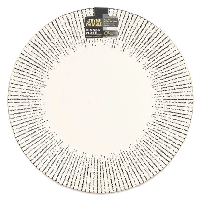 Stoneware Dinner Plate Unique Pattern Durable Ceramic Round Serving Plate Dishwasher Safe Ideal Daily Use Special Gatherings