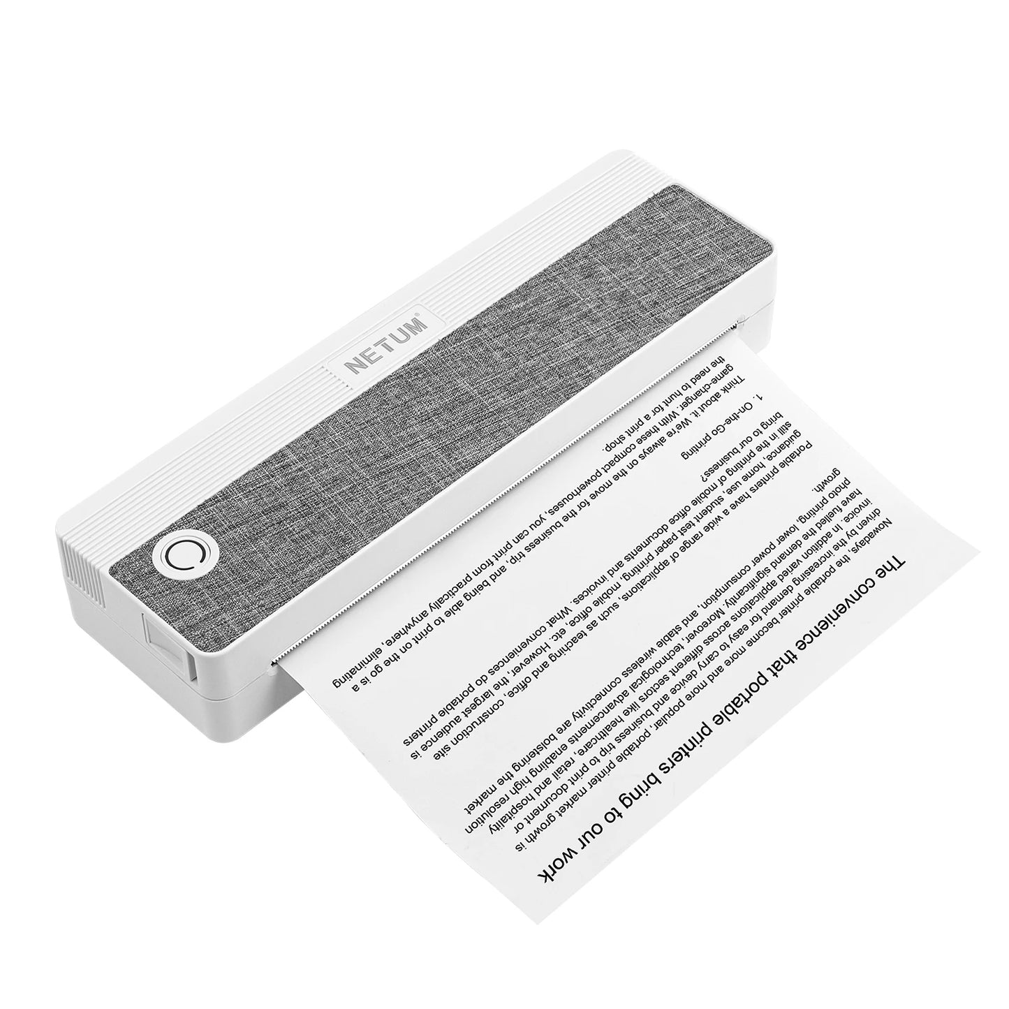 Portable A4 Printer with Bluetooth/USB, HD for Academic Papers, Canvas Cover, Home & Office Use