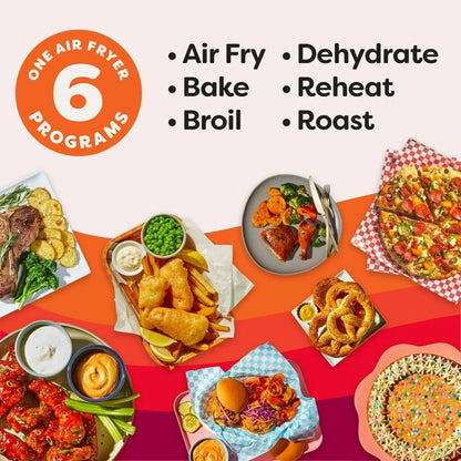 Instant Pot Vortex Plus 6QT XL Air Fryer, 6-in-1, Broils Dehydrates Crisps Quick Easy Meals 100+ In-App Recipes, Dishwasher-Safe