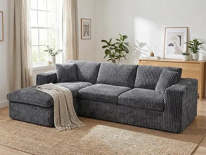 105" Boneless Couches for Living Room, Sectional Couches Modular Sofa with L-Shaped Chaise, Memory Foam Comfy Cloud，Customized